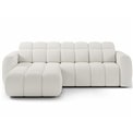 Corner sofa Efanito L, sleeping function, Royal 01, boucle, white, H105x288x200cm