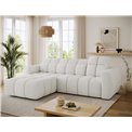 Corner sofa Efanito L, sleeping function, Royal 01, boucle, white, H105x288x200cm