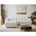 Corner sofa Efanito L, sleeping function, Royal 01, boucle, white, H105x288x200cm