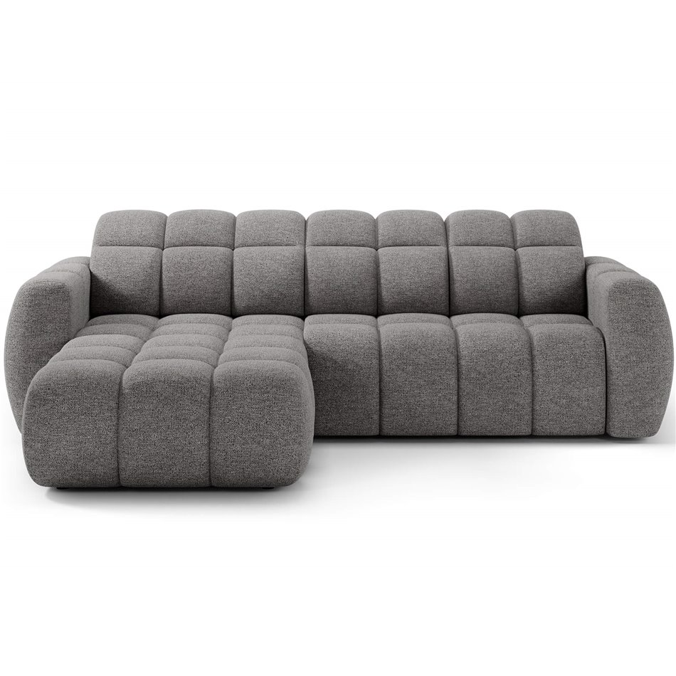 Corner sofa Efanito L, sleeping function, Coralline 03, light grey, H105x288x200cm