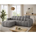 Corner sofa Efanito L, sleeping function, Coralline 03, light grey, H105x288x200cm