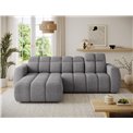 Corner sofa Efanito L, sleeping function, Paolli 04, grey, H105x288x200cm