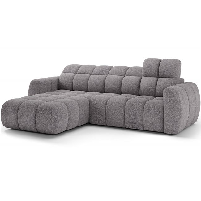 Corner sofa Efanito L, sleeping function, Paolli 04, grey, H105x288x200cm