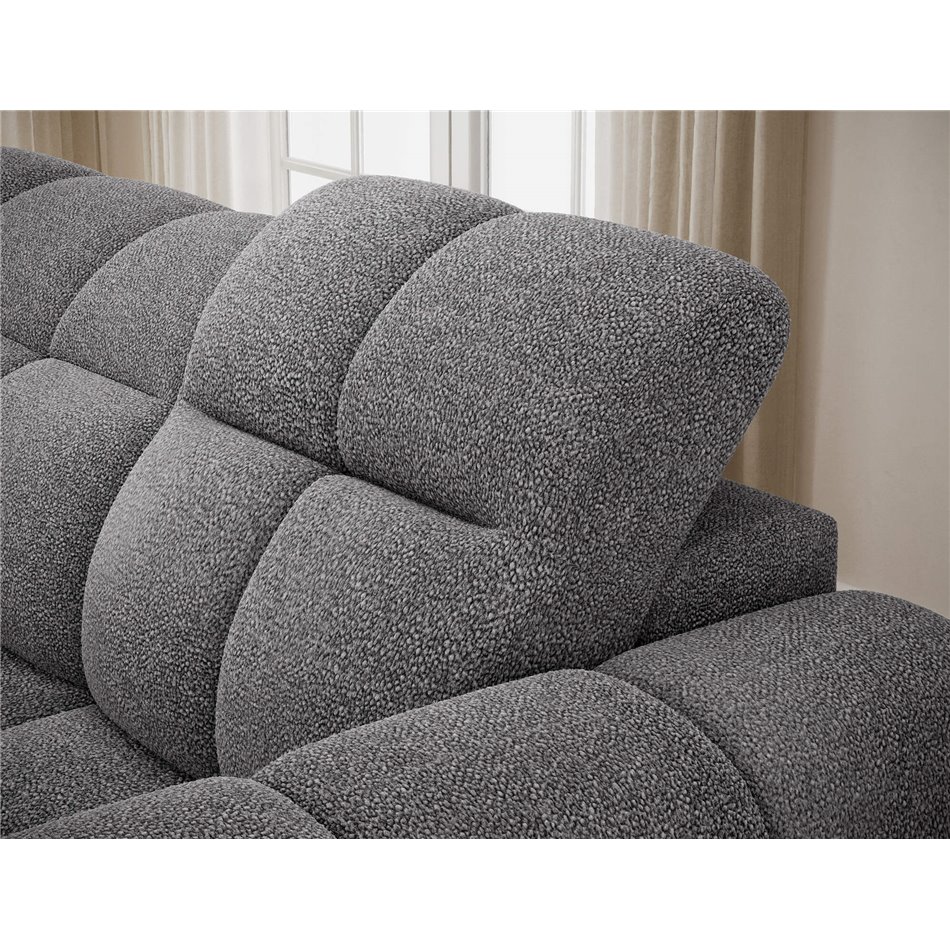 Corner sofa Efanito L, sleeping function, Paolli 04, grey, H105x288x200cm