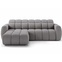 Corner sofa Efanito L, sleeping function, Royal 04, boucle, grey, H105x288x200cm
