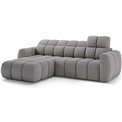 Corner sofa Efanito L, sleeping function, Royal 04, boucle, grey, H105x288x200cm