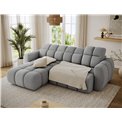 Corner sofa Efanito L, sleeping function, Royal 04, boucle, grey, H105x288x200cm