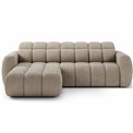 Corner sofa Efanito L, sleeping function, Amore 18, boucle, beige, H105x288x200cm