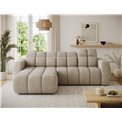 Corner sofa Efanito L, sleeping function, Amore 18, boucle, beige, H105x288x200cm