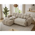 Corner sofa Efanito L, sleeping function, Amore 18, boucle, beige, H105x288x200cm