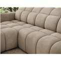 Corner sofa Efanito L, sleeping function, Amore 18, boucle, beige, H105x288x200cm