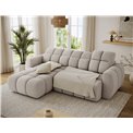 Corner sofa Efanito L, sleeping function, Royal 18, boucle, beige, H105x288x200cm