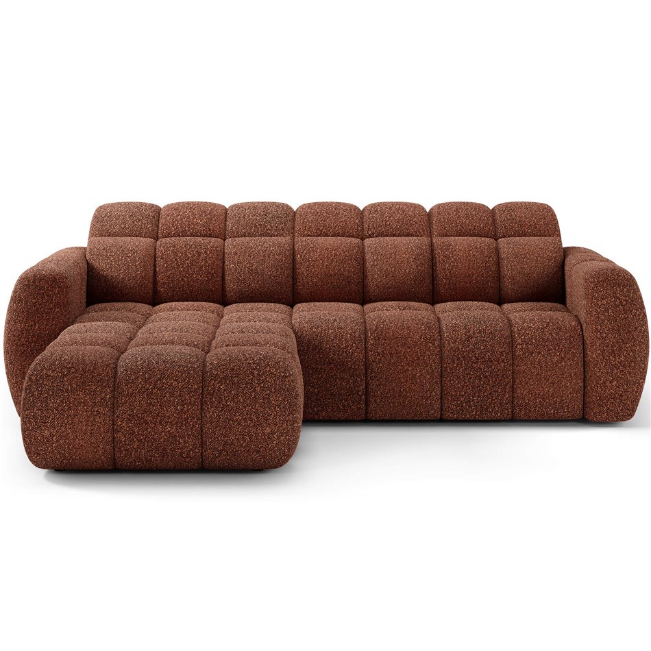 Corner sofa Efanito L, sleeping function, Jaffray 30, red, H105x288x200cm