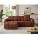 Corner sofa Efanito L, sleeping function, Jaffray 30, red, H105x288x200cm