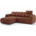 Corner sofa Efanito L, sleeping function, Jaffray 30, red, H105x288x200cm