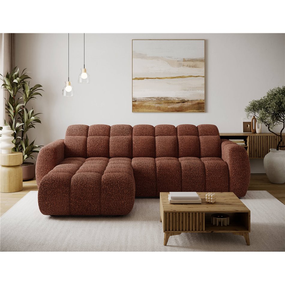 Corner sofa Efanito L, sleeping function, Jaffray 30, red, H105x288x200cm