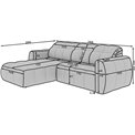 Corner sofa Efanito L, sleeping function, Jaffray 30, red, H105x288x200cm