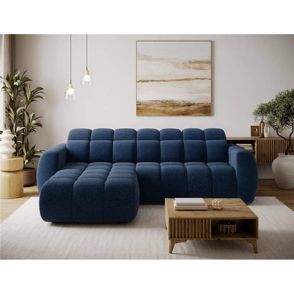 Corner sofa Efanito L, sleeping function, Paolli 40, blue, H105x288x200cm