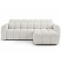 Corner sofa Efanito R, sleeping function, Royal 01, boucle, white, H105x288x200cm