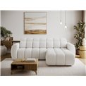 Corner sofa Efanito R, sleeping function, Royal 01, boucle, white, H105x288x200cm