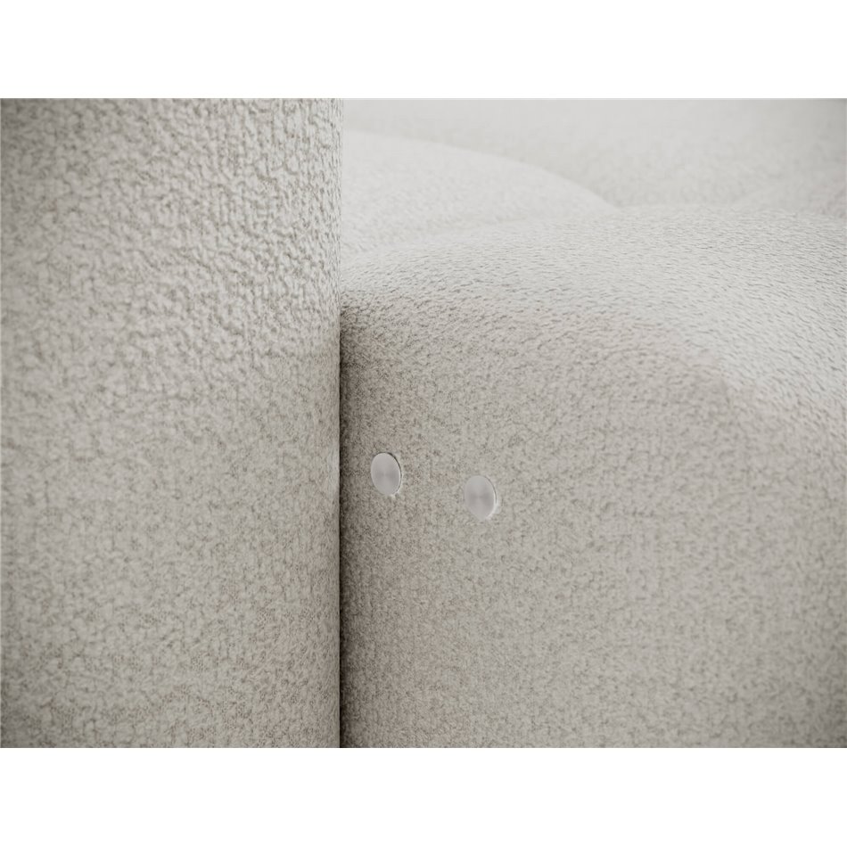 Corner sofa Efanito R, sleeping function, Royal 01, boucle, white, H105x288x200cm