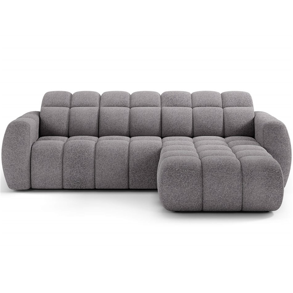 Corner sofa Efanito R, sleeping function, Paolli 04, light grey, H105x288x200cm