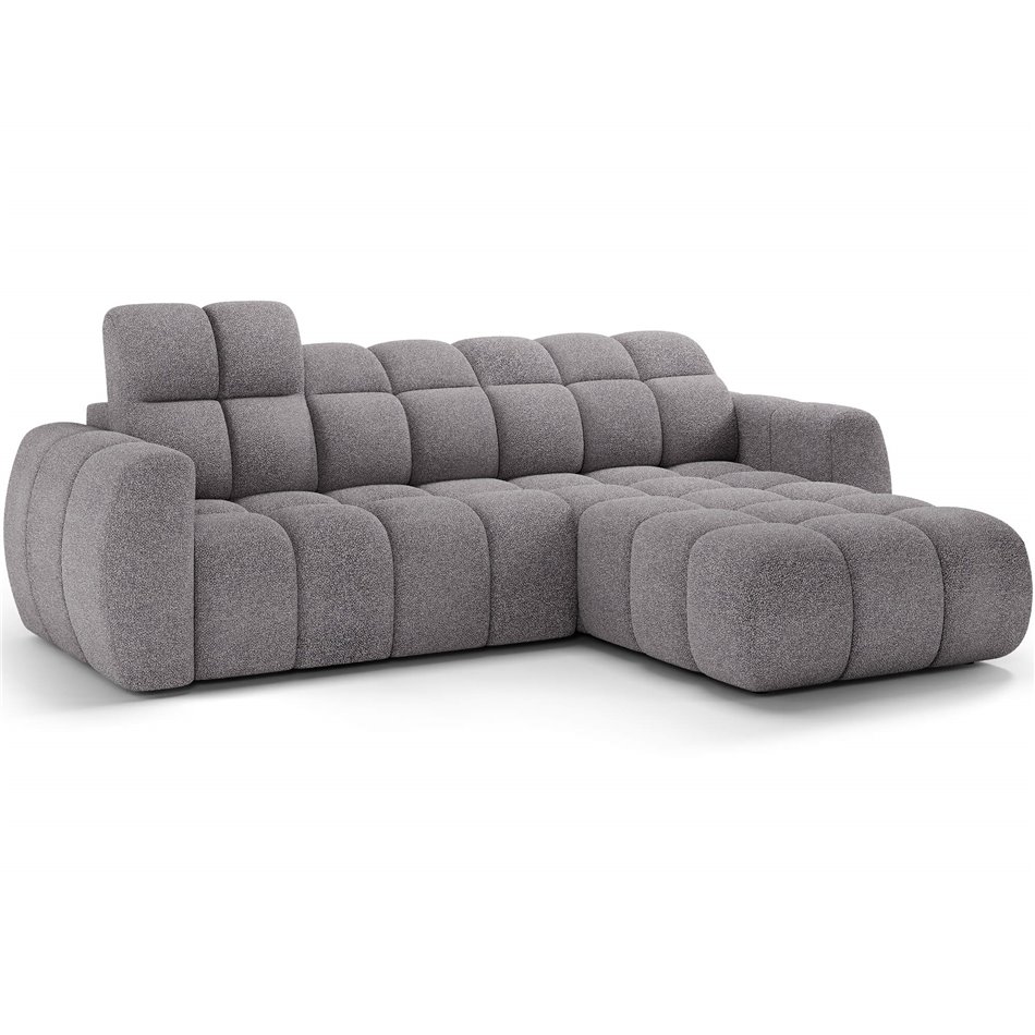 Corner sofa Efanito R, sleeping function, Paolli 04, light grey, H105x288x200cm
