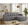 Corner sofa Efanito R, sleeping function, Paolli 04, light grey, H105x288x200cm