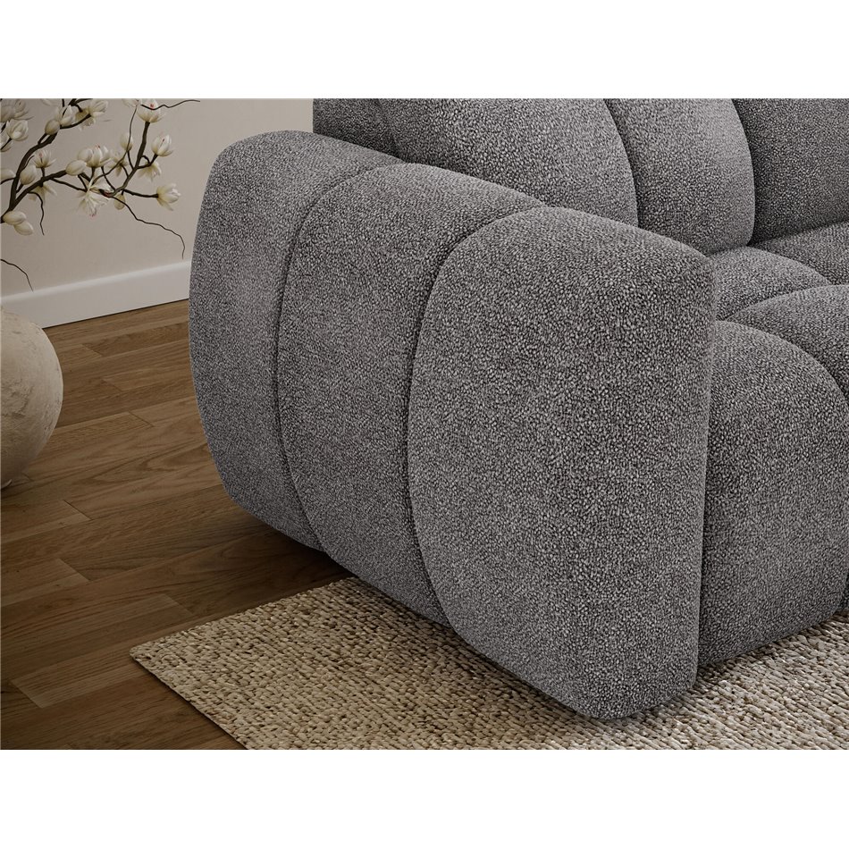 Corner sofa Efanito R, sleeping function, Paolli 04, light grey, H105x288x200cm