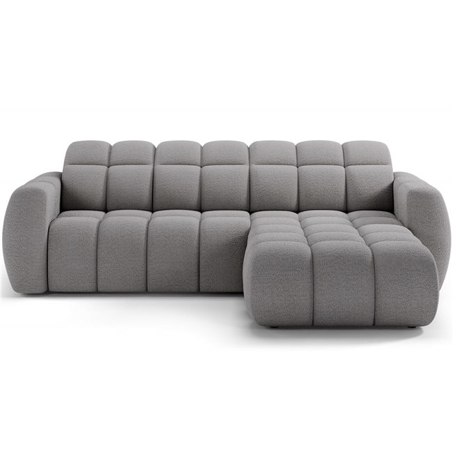 Corner sofa Efanito R, sleeping function, Royal 04, boucle, grey, H105x288x200cm