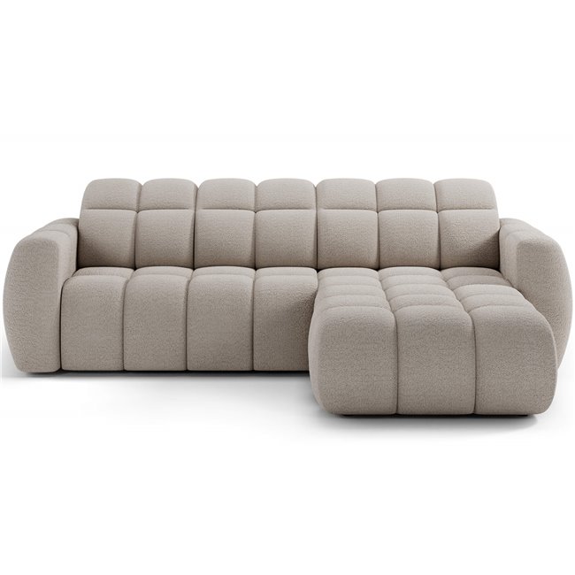 Corner sofa Efanito R, sleeping function, Royal 18, boucle, beige, H105x288x200cm
