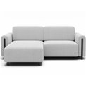 Corner sofa Elcossta L, sleeping function, Royal 01, boucle, white, H95x244x154cm