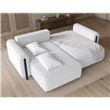 Corner sofa Elcossta L, sleeping function, Royal 01, boucle, white, H95x244x154cm