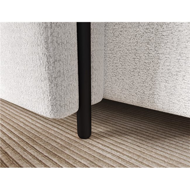 Corner sofa Elcossta L, sleeping function, Royal 01, boucle, white, H95x244x154cm