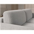 Corner sofa Elcossta L, sleeping function, Amore 04, boucle, grey, H95x244x154cm