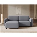 Corner sofa Elcossta L, sleeping function, Calmora 05, grey, H95x244x154cm