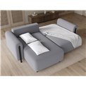 Corner sofa Elcossta L, sleeping function, Calmora 05, grey, H95x244x154cm