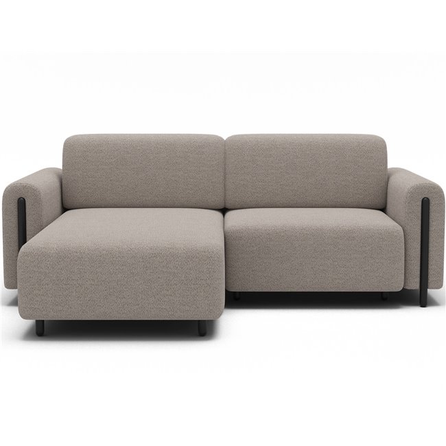 Corner sofa Elcossta L, sleeping function, Royal 18, boucle, beige, H95x244x154cm
