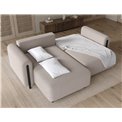 Corner sofa Elcossta L, sleeping function, Royal 18, boucle, beige, H95x244x154cm