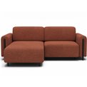 Corner sofa Elcossta L, sleeping function, Jaffray 30, brown, H95x244x154cm
