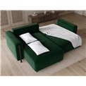Corner sofa Elcossta L, sleeping function, Amore 35, boucle, dark green, H95x244x154cm