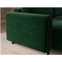 Corner sofa Elcossta L, sleeping function, Amore 35, boucle, dark green, H95x244x154cm