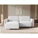 Corner sofa Elcossta L, sleeping function, Royal 01, boucle, white, H95x244x154cm