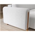 Corner sofa Elcossta L, sleeping function, Royal 01, boucle, white, H95x244x154cm
