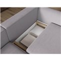 Corner sofa Elcossta L, sleeping function, Jarell 03, corduroy, grey, H95x244x154cm