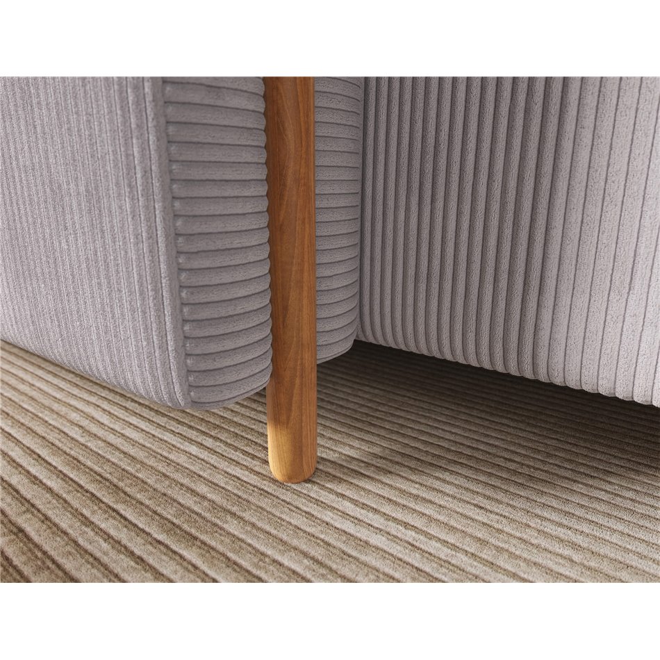 Corner sofa Elcossta L, sleeping function, Jarell 03, corduroy, grey, H95x244x154cm