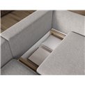 Corner sofa Elcossta L, sleeping function, Amore 04, boucle, grey, H95x244x154cm