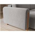 Corner sofa Elcossta L, sleeping function, Amore 04, boucle, grey, H95x244x154cm