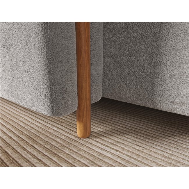 Corner sofa Elcossta L, sleeping function, Amore 04, boucle, grey, H95x244x154cm