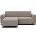 Corner sofa Elcossta L, sleeping function, Royal 18, boucle, beige, H95x244x154cm